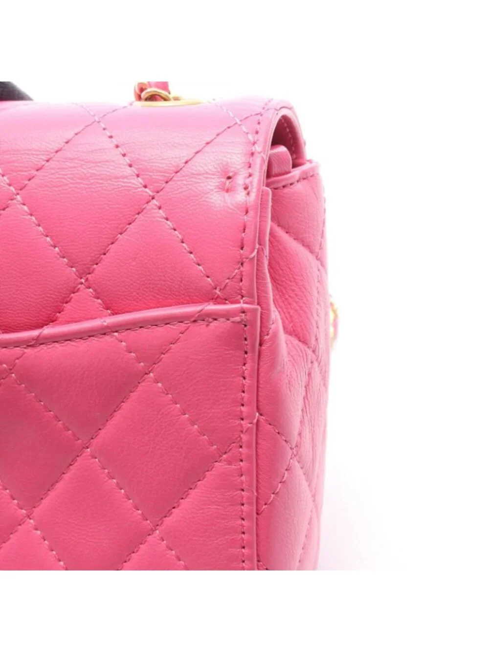 Chanel Shoulder Bag Quilted Small Flap Pink Leather Chain